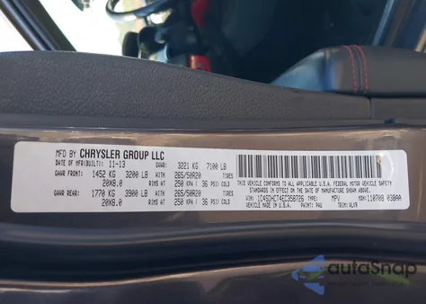2014 Dodge Durango R/T from USA, damaged, VIN 1C4SDHCT4EC358726